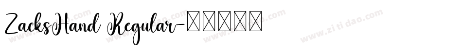 ZacksHand Regular字体转换